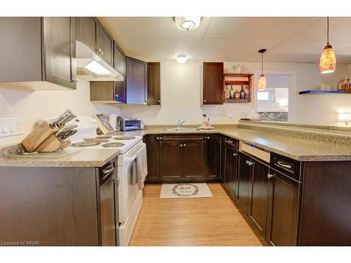 110 Peel Street, West Montrose, ON - Indoor Photo Showing Kitchen With Double Sink