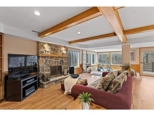 309 Bushwood Court, Waterloo, ON - Indoor Photo Showing Living Room With Fireplace