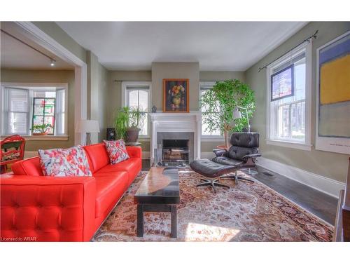 90 Church Street, Kitchener, ON - Indoor Photo Showing Living Room With Fireplace