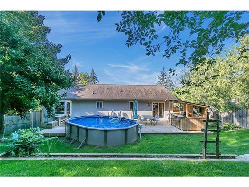 489 Washington Street, Elora, ON - Outdoor With Above Ground Pool With Backyard With Exterior