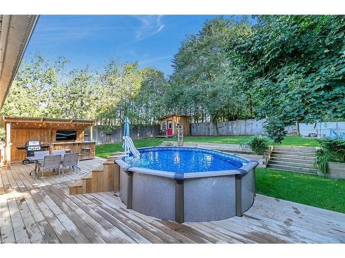 489 Washington Street, Elora, ON - Outdoor With Above Ground Pool With Backyard
