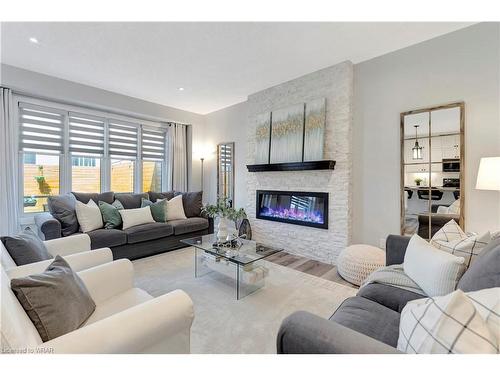 596 Blair Creek Drive, Kitchener, ON - Indoor Photo Showing Living Room With Fireplace