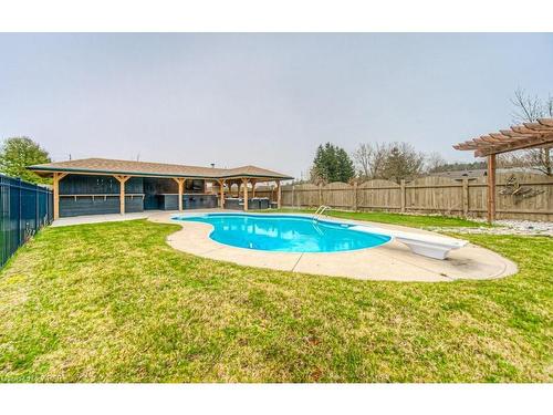 1247 Colborne Street W, Brantford, ON - Outdoor With In Ground Pool With Backyard