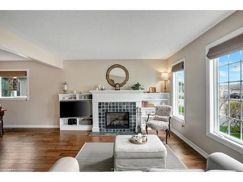 136 Glenariff Drive, Freelton, ON - Indoor Photo Showing Living Room With Fireplace