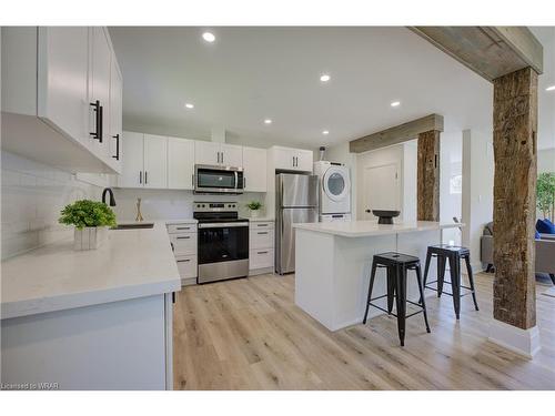 91 Locks Road, Brantford, ON - Indoor Photo Showing Kitchen With Stainless Steel Kitchen With Upgraded Kitchen