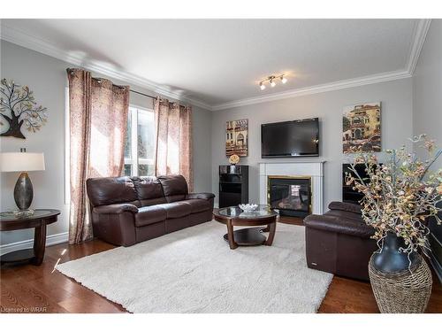 462 Robert Ferrie Drive, Kitchener, ON - Indoor Photo Showing Living Room With Fireplace