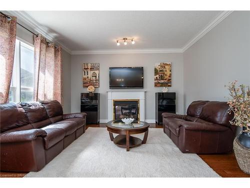 462 Robert Ferrie Drive, Kitchener, ON - Indoor Photo Showing Living Room With Fireplace