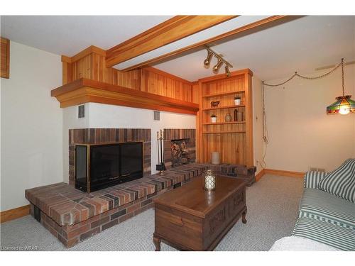 208 Holborn Drive, Kitchener, ON - Indoor Photo Showing Living Room With Fireplace