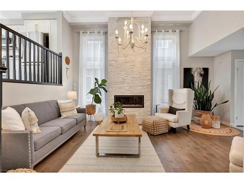 251 Cranbrook Street, Kitchener, ON - Indoor Photo Showing Living Room With Fireplace