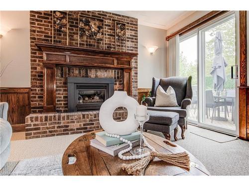 34 Euclid Avenue, Waterloo, ON - Indoor Photo Showing Living Room With Fireplace