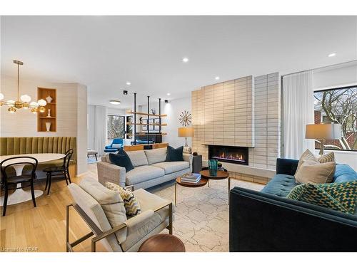 66 Metcalfe Street, Guelph, ON - Indoor Photo Showing Living Room With Fireplace