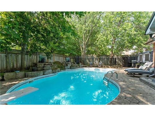 595 Leighland Drive, Waterloo, ON - Outdoor With In Ground Pool With Backyard