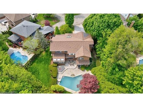 565 Hemingway Place, Waterloo, ON - Outdoor With In Ground Pool With View