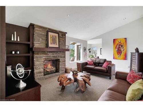 36 Hillcrest Lane, Kitchener, ON - Indoor Photo Showing Living Room With Fireplace