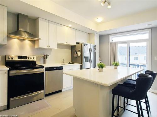 22 Wheat Lane, Kitchener, ON - Indoor Photo Showing Kitchen With Stainless Steel Kitchen With Upgraded Kitchen