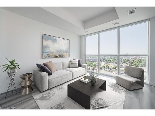 2310-108 Garment Street, Kitchener, ON - Indoor Photo Showing Living Room