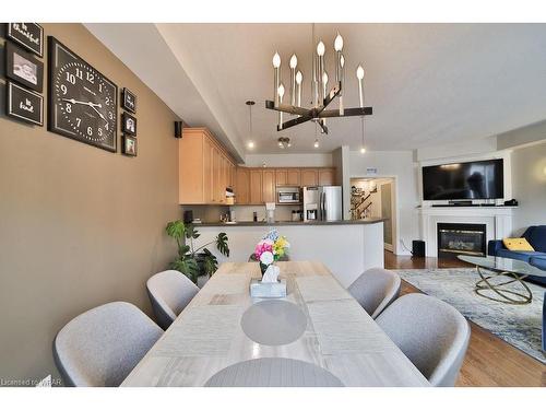5346 Haldimand Crescent, Burlington, ON - Indoor Photo Showing Dining Room With Fireplace
