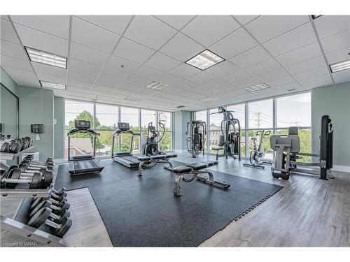 605-144 Park Street, Waterloo, ON - Indoor Photo Showing Gym Room