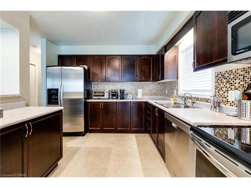 398 Sienna Crescent, Kitchener, ON - Indoor Photo Showing Kitchen With Stainless Steel Kitchen With Double Sink