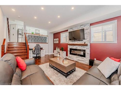 208 Paige Place, Kitchener, ON - Indoor Photo Showing Living Room With Fireplace