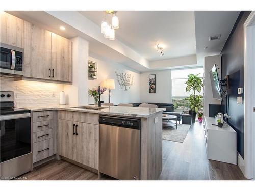 1601-60 Charles Street W, Kitchener, ON - Indoor Photo Showing Kitchen With Upgraded Kitchen