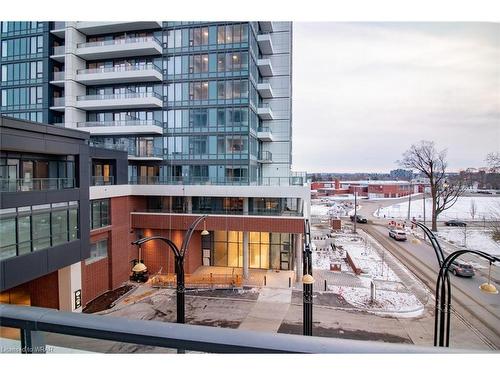 303-5 Wellington Street S, Kitchener, ON - Outdoor With Balcony With Facade