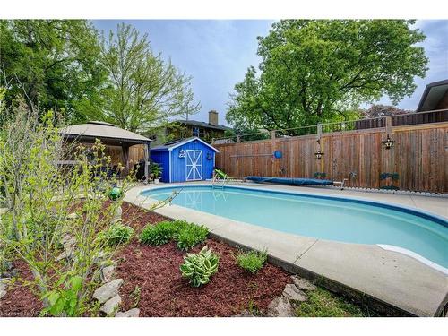 281 Erb Street, Cambridge, ON - Outdoor With In Ground Pool With Backyard