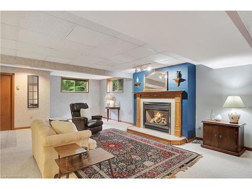 523 Forest Hill Drive, Kitchener, ON - Indoor Photo Showing Living Room With Fireplace