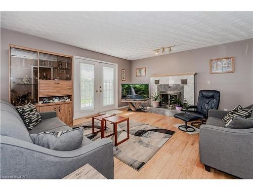122 Forfar Avenue, Kitchener, ON - Indoor Photo Showing Living Room With Fireplace