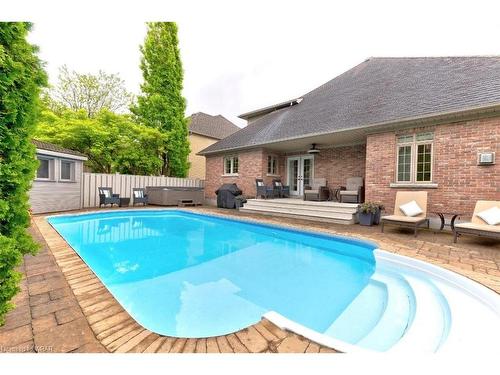 423 Deer Ridge Drive, Kitchener, ON - Outdoor With In Ground Pool With Deck Patio Veranda With Backyard With Exterior