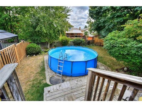 10 Pipers Green Court, Kitchener, ON - Outdoor With Above Ground Pool With Deck Patio Veranda With Backyard