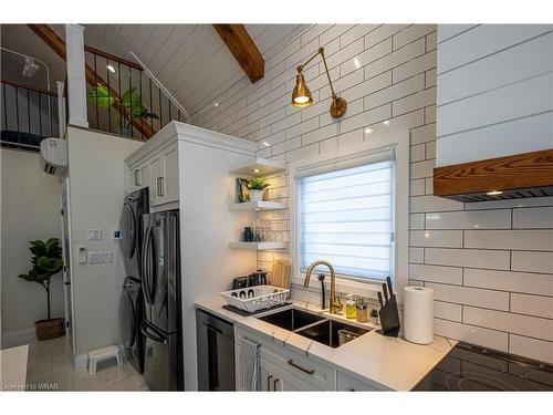 Tiny House-48 Harber Avenue, Kitchener, ON - Indoor Photo Showing Kitchen With Double Sink