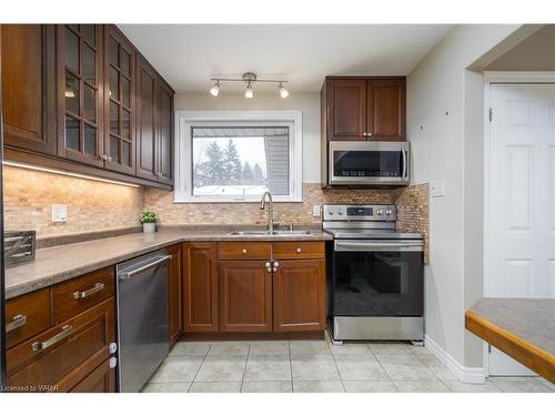 260 Parkmount Drive, Waterloo, ON - Indoor Photo Showing Kitchen With Double Sink