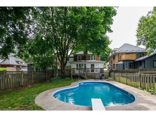 34 Moore Avenue N, Waterloo, ON - Outdoor With In Ground Pool With Deck Patio Veranda With Backyard
