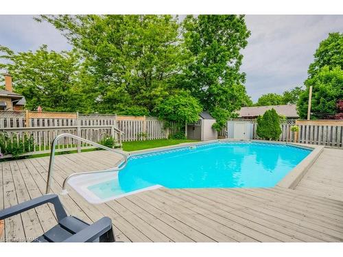 216 Rodney Street, Waterloo, ON - Outdoor With In Ground Pool With Deck Patio Veranda With Backyard