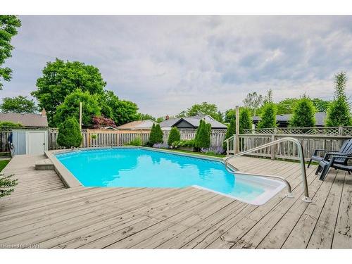 216 Rodney Street, Waterloo, ON - Outdoor With Above Ground Pool With Deck Patio Veranda