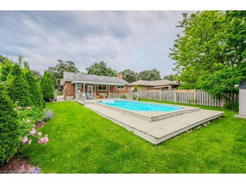 216 Rodney Street, Waterloo, ON - Outdoor With In Ground Pool With Backyard