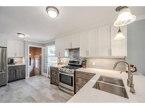 107 Pinedale Drive, Kitchener, ON - Indoor Photo Showing Kitchen With Double Sink With Upgraded Kitchen