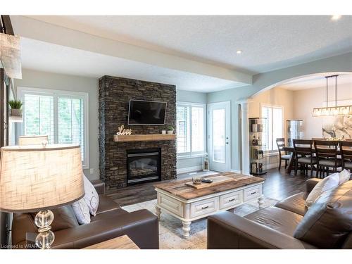 76 Kennedy Road, Breslau, ON - Indoor Photo Showing Living Room With Fireplace