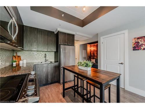 218-155 St Leger Street, Kitchener, ON - Indoor Photo Showing Kitchen