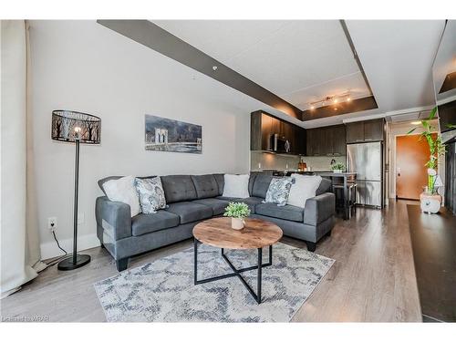 218-155 St Leger Street, Kitchener, ON - Indoor Photo Showing Living Room