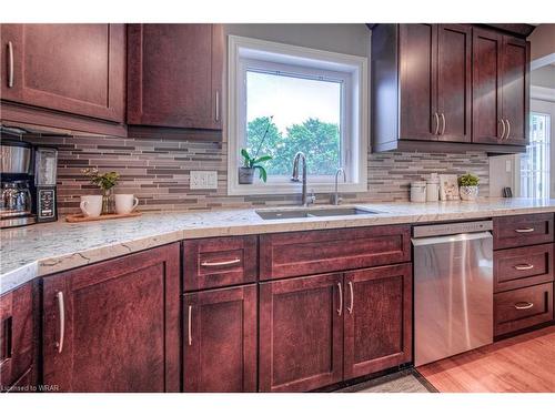 67 Burnaby Crescent, Kitchener, ON - Indoor Photo Showing Kitchen With Double Sink