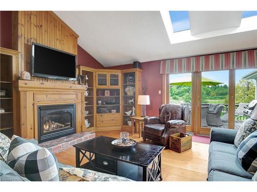 6690 Gore Road, Puslinch, ON - Indoor Photo Showing Living Room With Fireplace