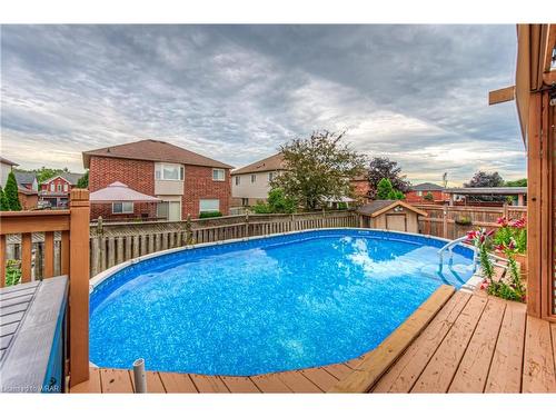 300 Granite Hill Road, Cambridge, ON - Outdoor With Above Ground Pool With Backyard