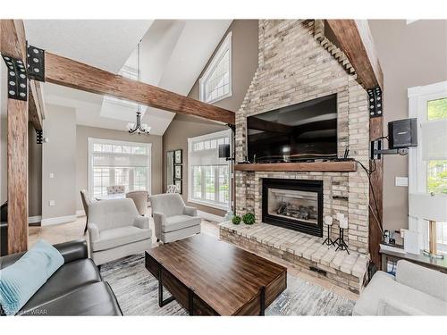 5F-350 Doon Valley Drive, Kitchener, ON - Indoor Photo Showing Living Room With Fireplace