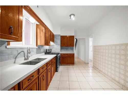 64 East Avenue N, Hamilton, ON - Indoor Photo Showing Kitchen With Double Sink
