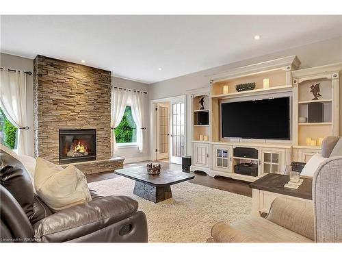 216 Joseph Schoerg Crescent, Kitchener, ON - Indoor Photo Showing Living Room With Fireplace