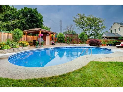 9 Toynbee Crescent, Kitchener, ON - Outdoor With In Ground Pool With Deck Patio Veranda With Backyard