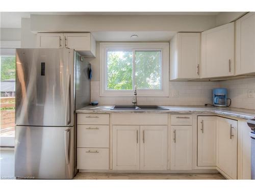 61A Cumberland Street, Brantford, ON - Indoor Photo Showing Kitchen With Double Sink