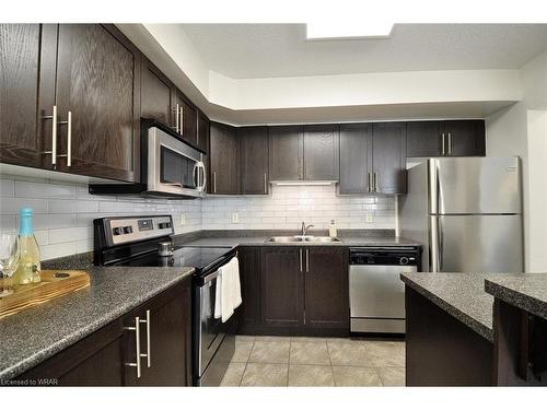 1-950 Highland Road W, Kitchener, ON - Indoor Photo Showing Kitchen With Stainless Steel Kitchen With Double Sink With Upgraded Kitchen